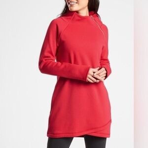 Athleta Asymmetrical Zip Pullover Dress Medium